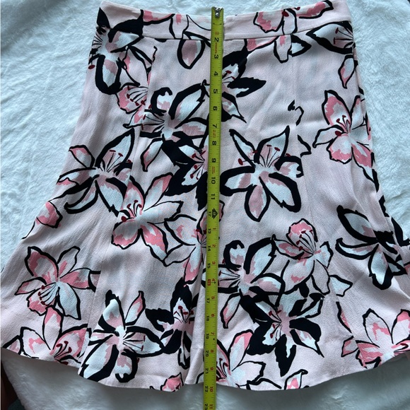 Kate Spade Pink and Black Floral Skirt with Ruffle/Flare Bottom Women’s Size 8 - Picture 9 of 10